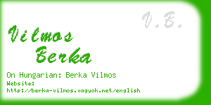 vilmos berka business card